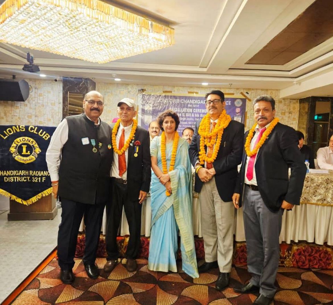 Lions Club of Chandigarh Radiance Hosts Installation Ceremony of New Office Bearers